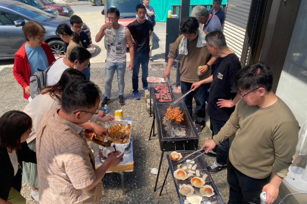 BBQの焼き場はとても暑かったです | キュイジーヌ道場南口